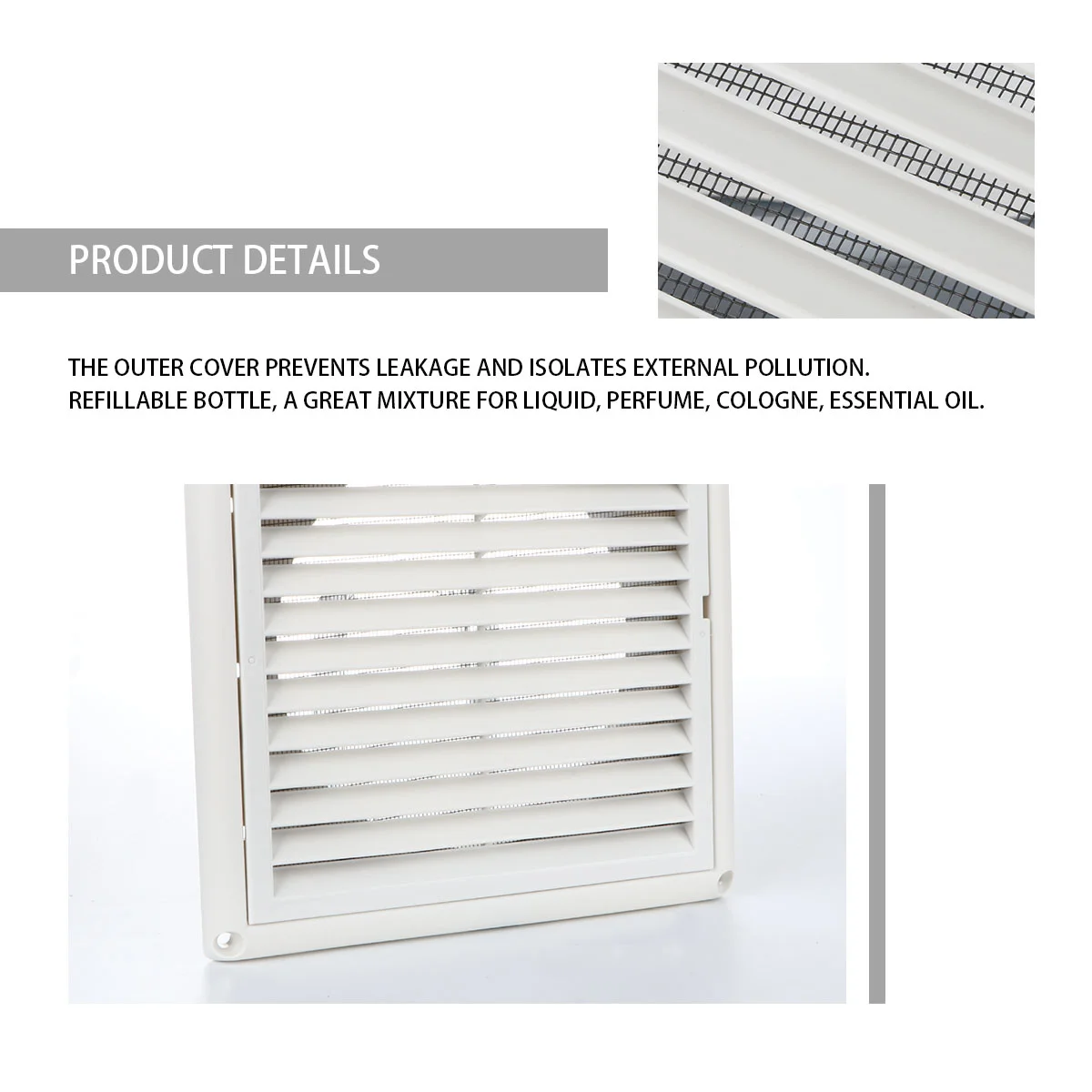 Air Vent Ventilation Grill Cover Conditioning Wall Hole Fine Mesh Strainer Mount Conditioner