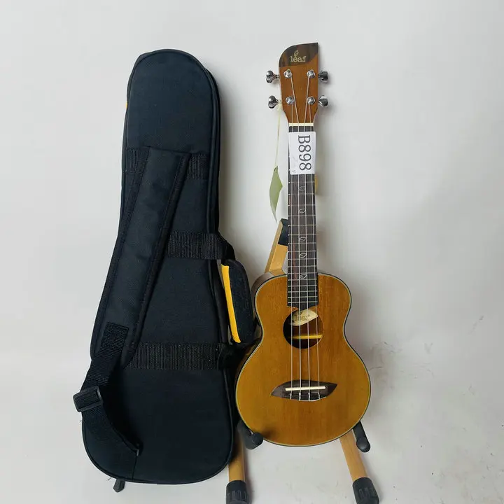 23‘Ukulele with Padded Bag All Redwood Natural Color CR Fishtail Tuner Key Nylon 4 String Guitar