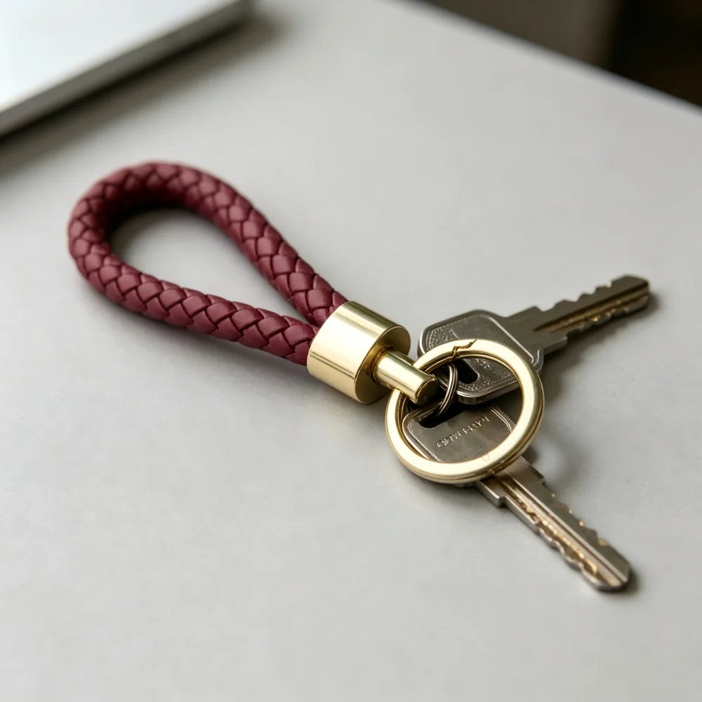 1/3Pcs Knit Metal Keychain Rope Cute Personality Popular Fashion Key Ring Custom Souvenir Gift Trinkets Bulk Backpack Company