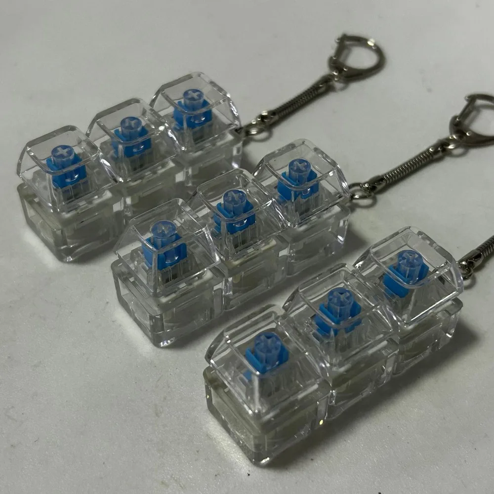 3/4/9 Tasten Finger Tastatur Schlüssel Taste Keycap Dekompression Spielzeug Gadget Stress Relief Zappeln Schlüsselbund Erwachsene