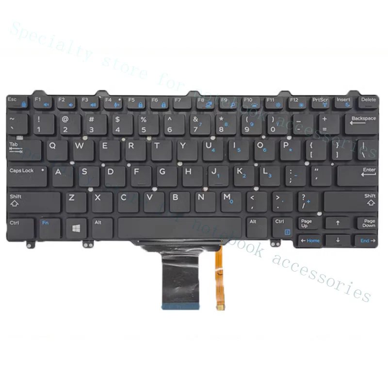 A+FOR Dell E7250 E5250T E5250 E7270 E5270 Notebook Keyboard Backlight US