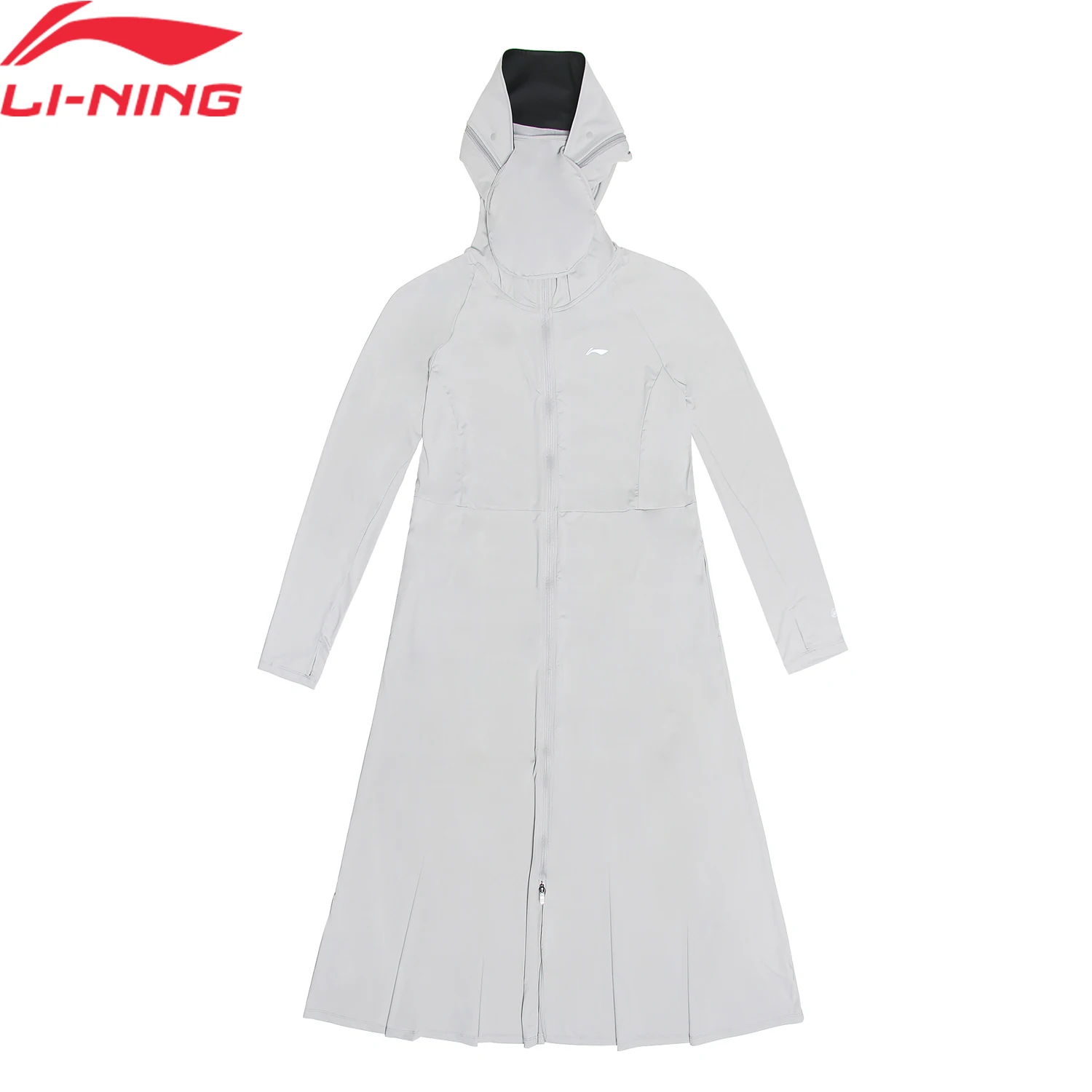 

Li-Ning женские тренировочные платья Slim Fit 86% полиамид 14% эластан для фитнеса с подкладкой и капюшоном с длинными рукавами ASKV434