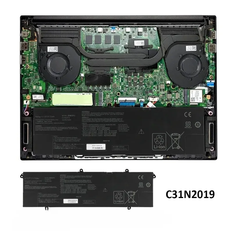 For ASUS Laptop Battery C31N2019 11.61V 63Wh, New Replacement for ASUS K3400P M3401Q M3500Q M7400Q X550Y X450CD Series