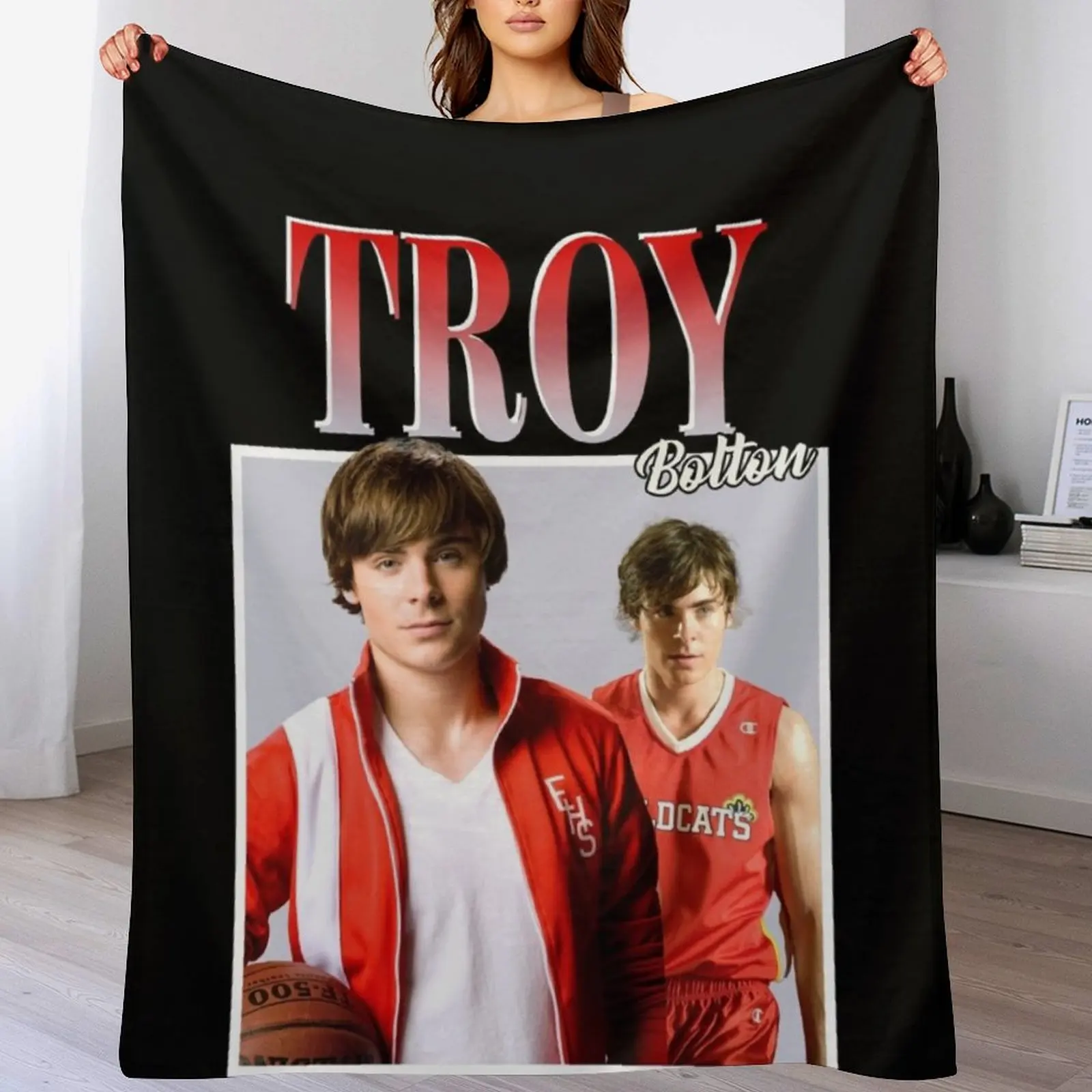 Troy Bolton Throw Blanket for sofa Vintage Thermal For Baby Blankets