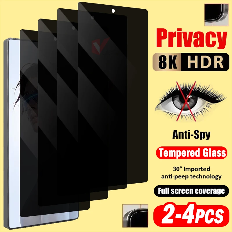 2-4Pcs Premium Privacy Protective Tempered Glass For ZTE nubia RedMagic 11S 10S 11 10 Pro+ 11 Air Anti-spy Screen Protector Film