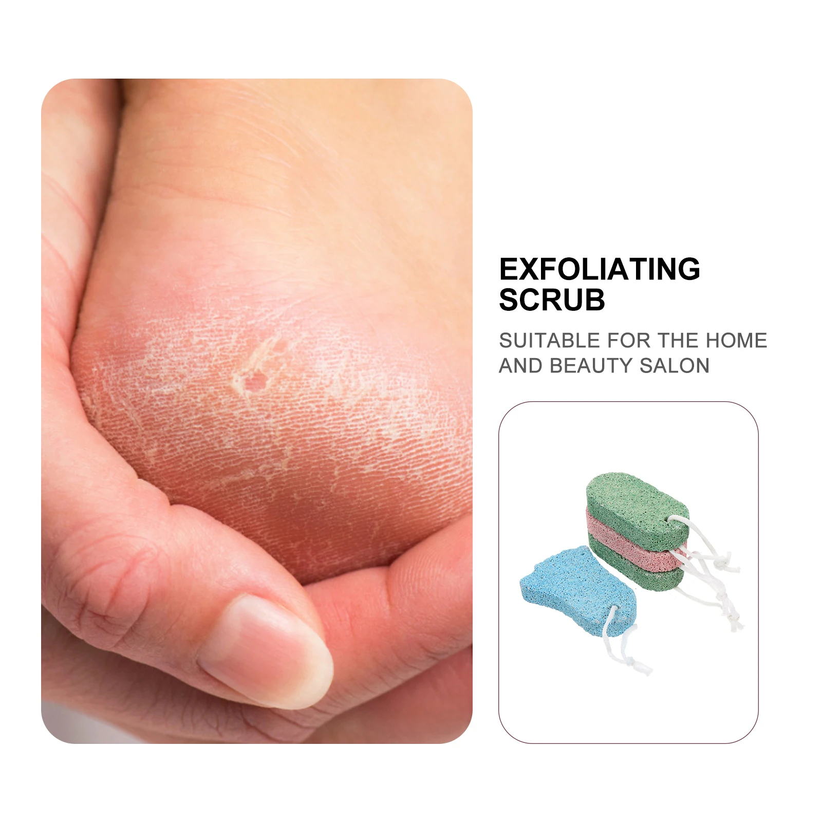 

4Pcs Foot Care File H held Callus Remover Trimmer Pumice Stone Pedicure Tool Exfoliating Scrubber Safe Long Lasting Use Washable