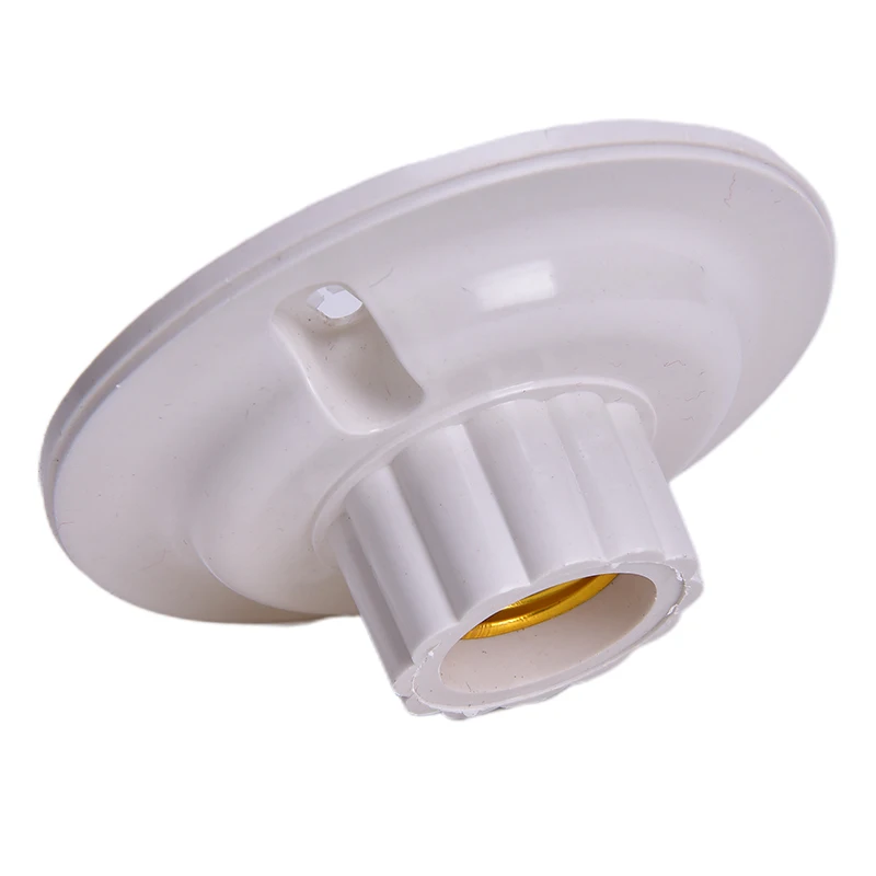 1pc E27 LED Light Bulb Holder Round Socket E27 Base Hanging Lamp Socket Screw Base Plastic Accessories