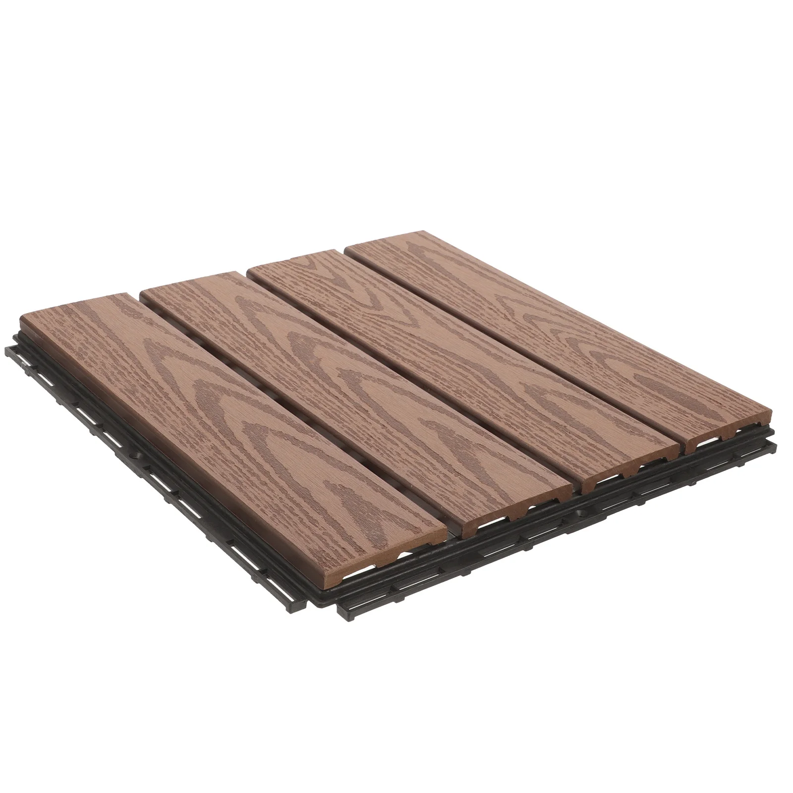 

Interlocking Plastic Deck Tiles Outdoor Flooring Patios Balconies Lawn Durable Anti-Slip Surface Garden Decor 24-Pack Outdoor