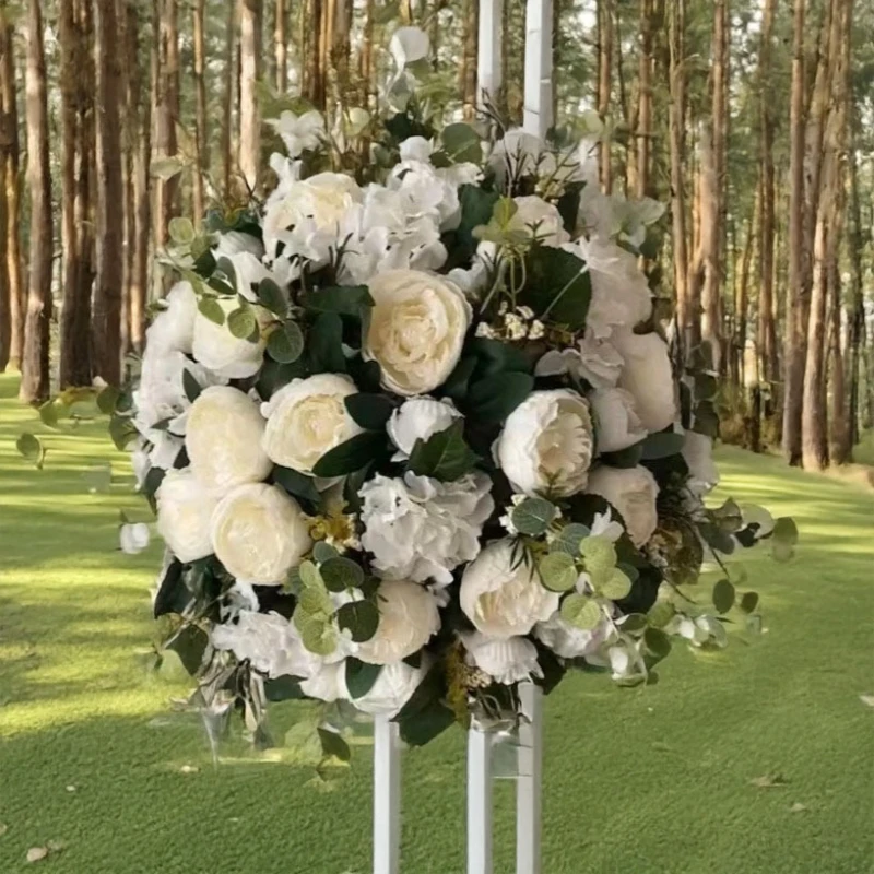 

DIA 40-80CM Must Buy Artificial Peony Rose Large Flower Balls Amazingly Gorgeous for Outdoor Wedding Aisle Markers