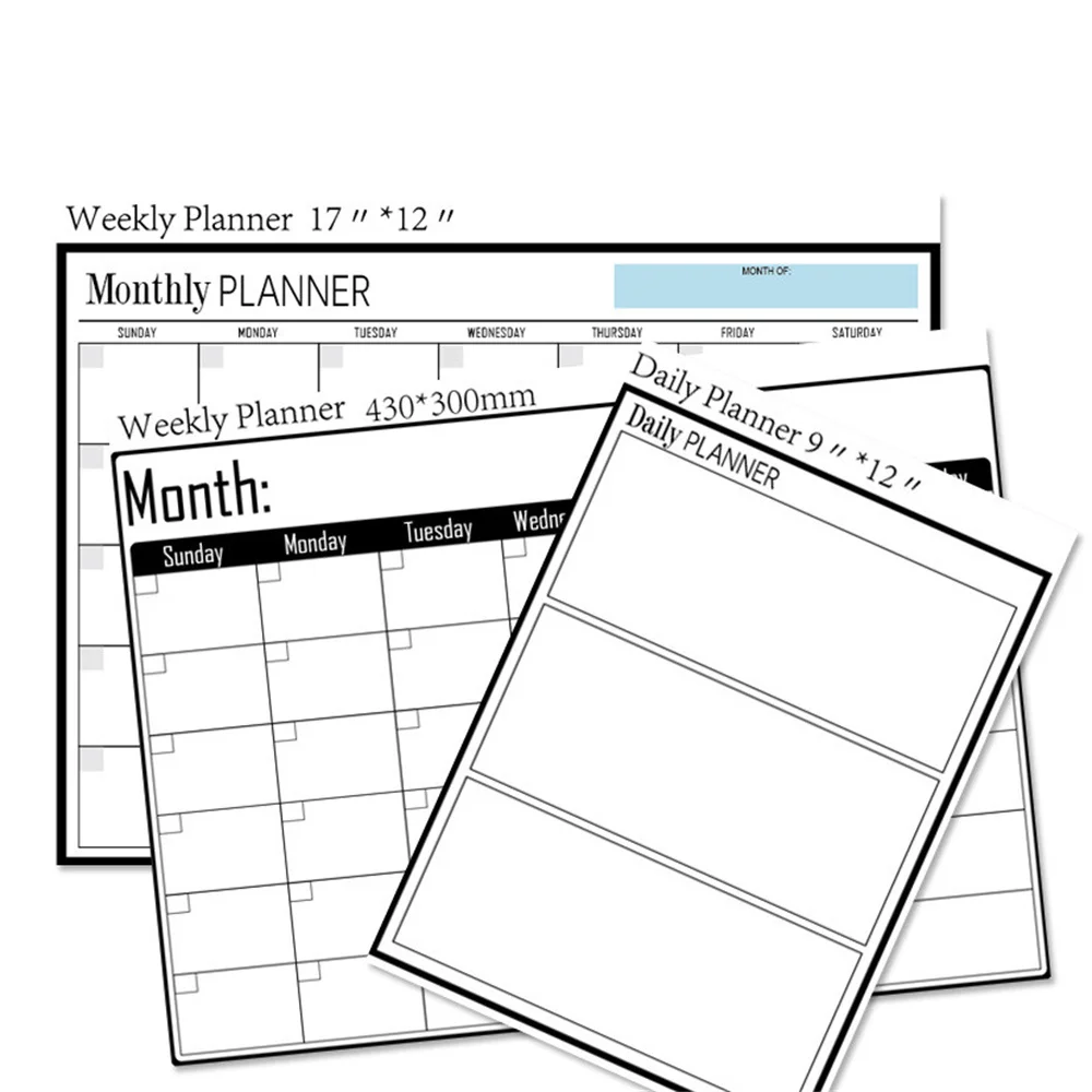 2023 New Magnetic Monthly Weekly Planner Calendar Table Dry Erase Whiteboard Blackboard Fridge Sticker Message Board Menu