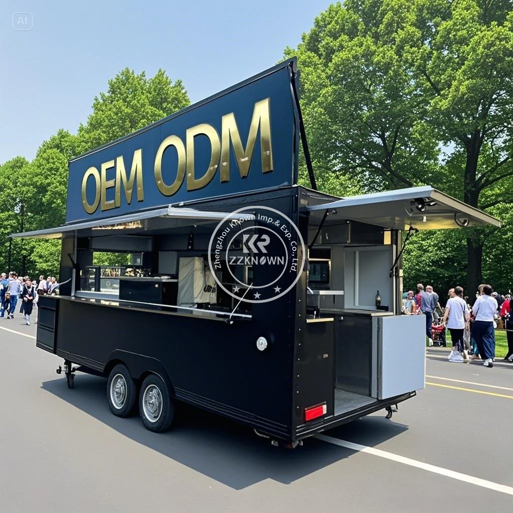 

US Standards Concession Trailer Mobile Bakery Food Truck Fully Equipped Ice Cream Coffee Street Food Trailer for Sale