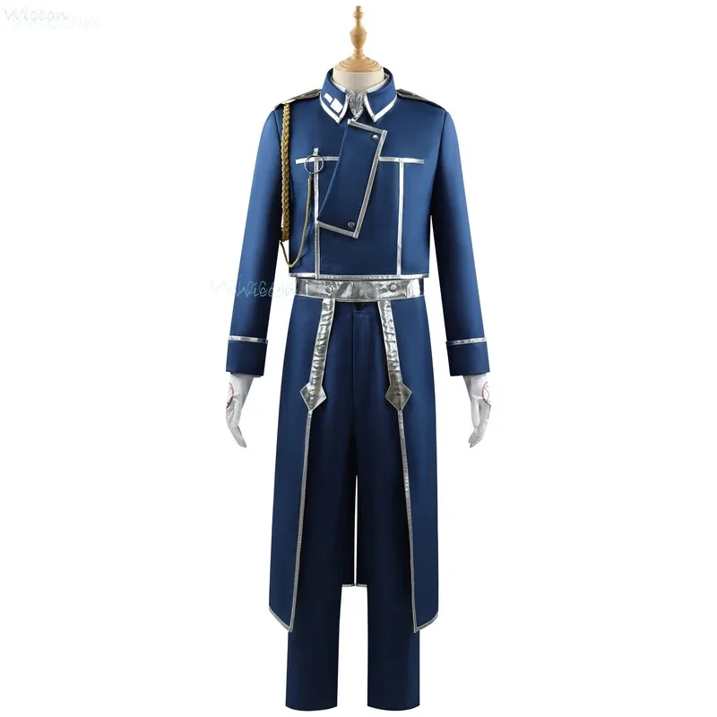 كامل المعادن أنيمي روي موستانج ريزا هوك الخيمياء تأثيري حلي معركة موحدة الأزرق البدلة الذكور الرجال كوس الدعامة Glovesk ؛ 3 ، c'5.b ؛ 8'