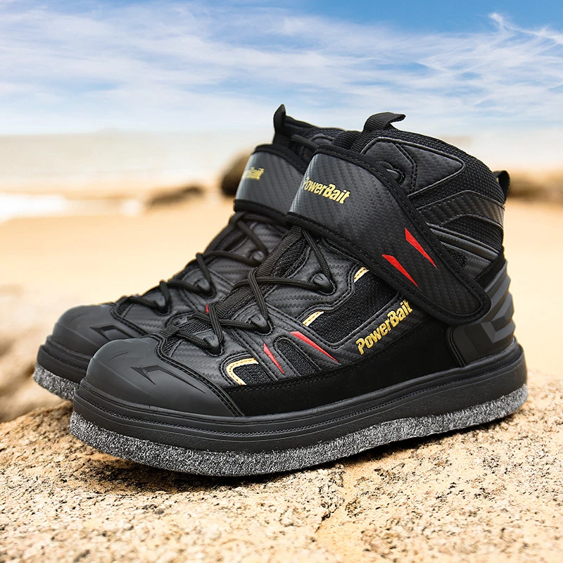 

Hunting Fishing Shoes, Felt Sole with Nails Anti-slip Fishing Boots, Outdoor Hiking Camping River Reef Rock Fishing Shoes