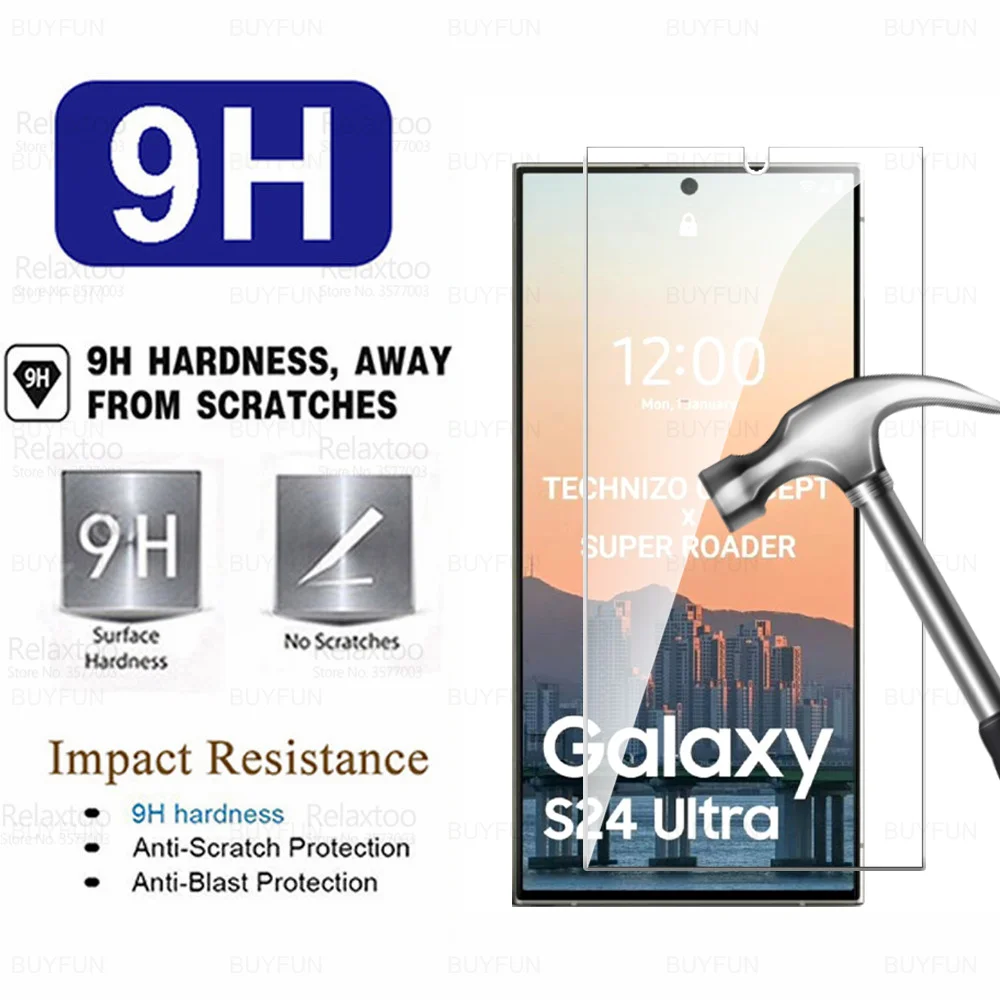 1-4 Stück gehärtetes Vollglas für Samsung Galaxy S24 Ultra S24 5G Displays chutz samsungs24 plus s24ultra s24plus s 24 24s