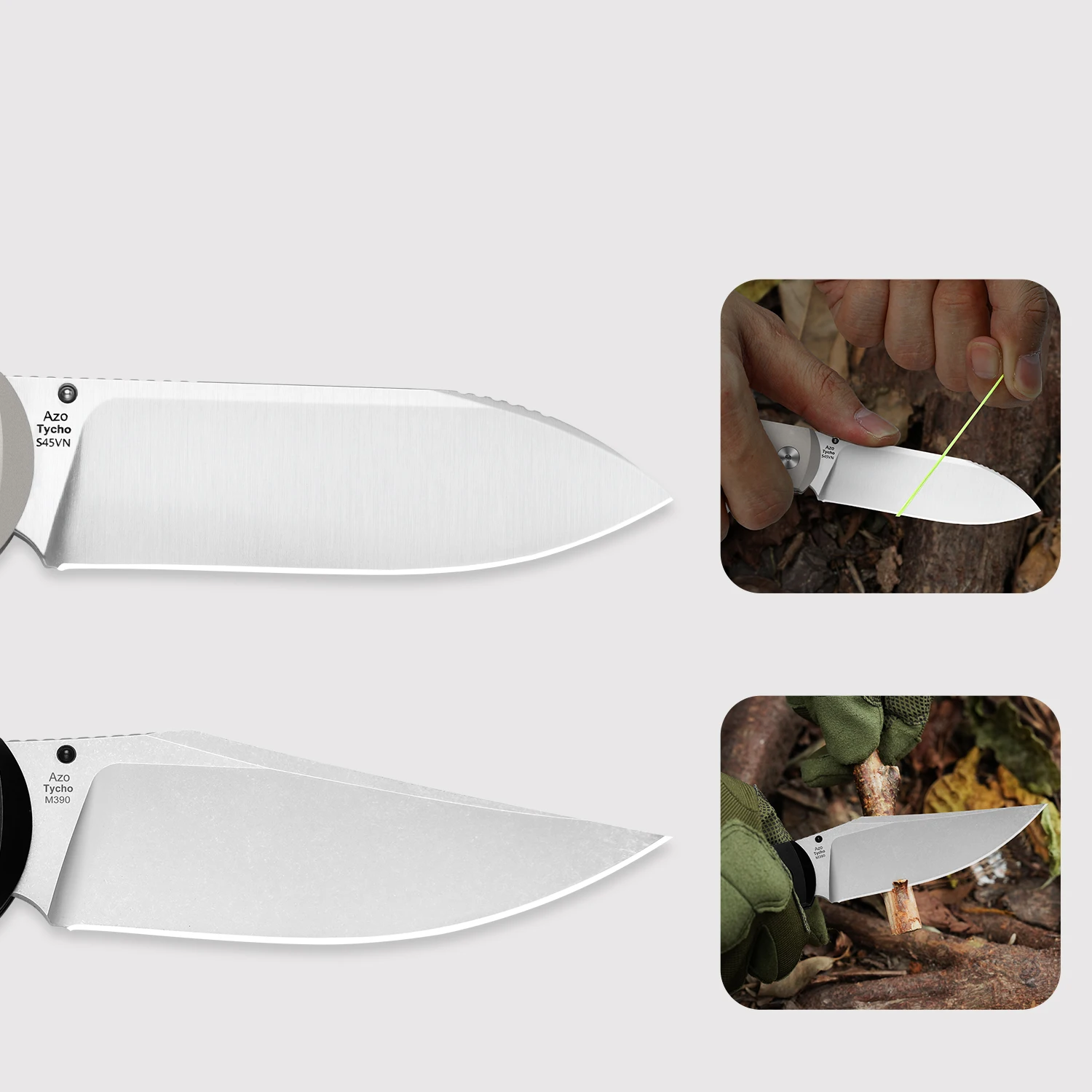 ไคเซอร์ EDC มีดพับพกพาไทโช คิ 4761 เอ 1/A2/A3/A4 ไทเทเนียมพร้อมใบมีด S45VN/M390 แบบพกพามีดล่าสัตว์กลางแจ้ง