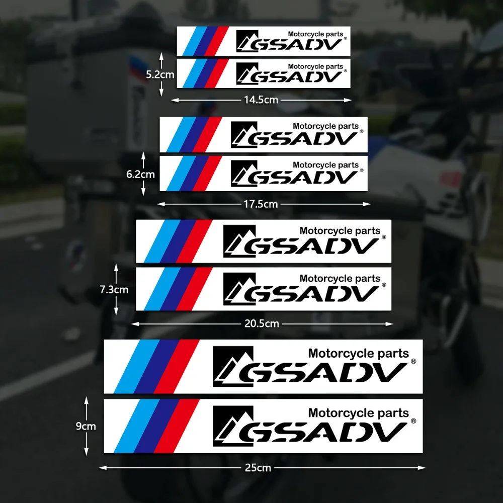 

Stickers for GSADV Motorcycle Tail Box Strip Reflective Sticker EPOXY Emblem Decal for BMW S1000 RR R1250GS R1200GS