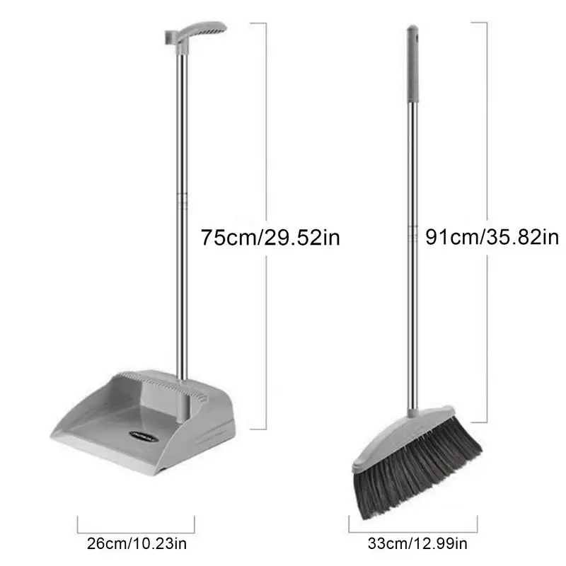 Cleaning Brush Broom Dustpans Set Home For Floor Sweeper Garbage Cleaning Stand Up Broom Dustpan Set Household Cleaning Tools