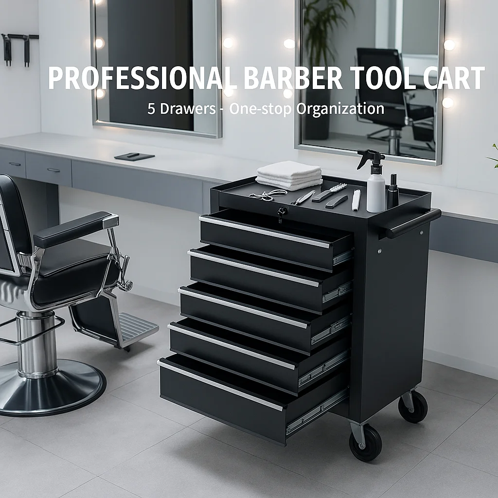 Шкаф для инструментов с 5 ящиками и колесами