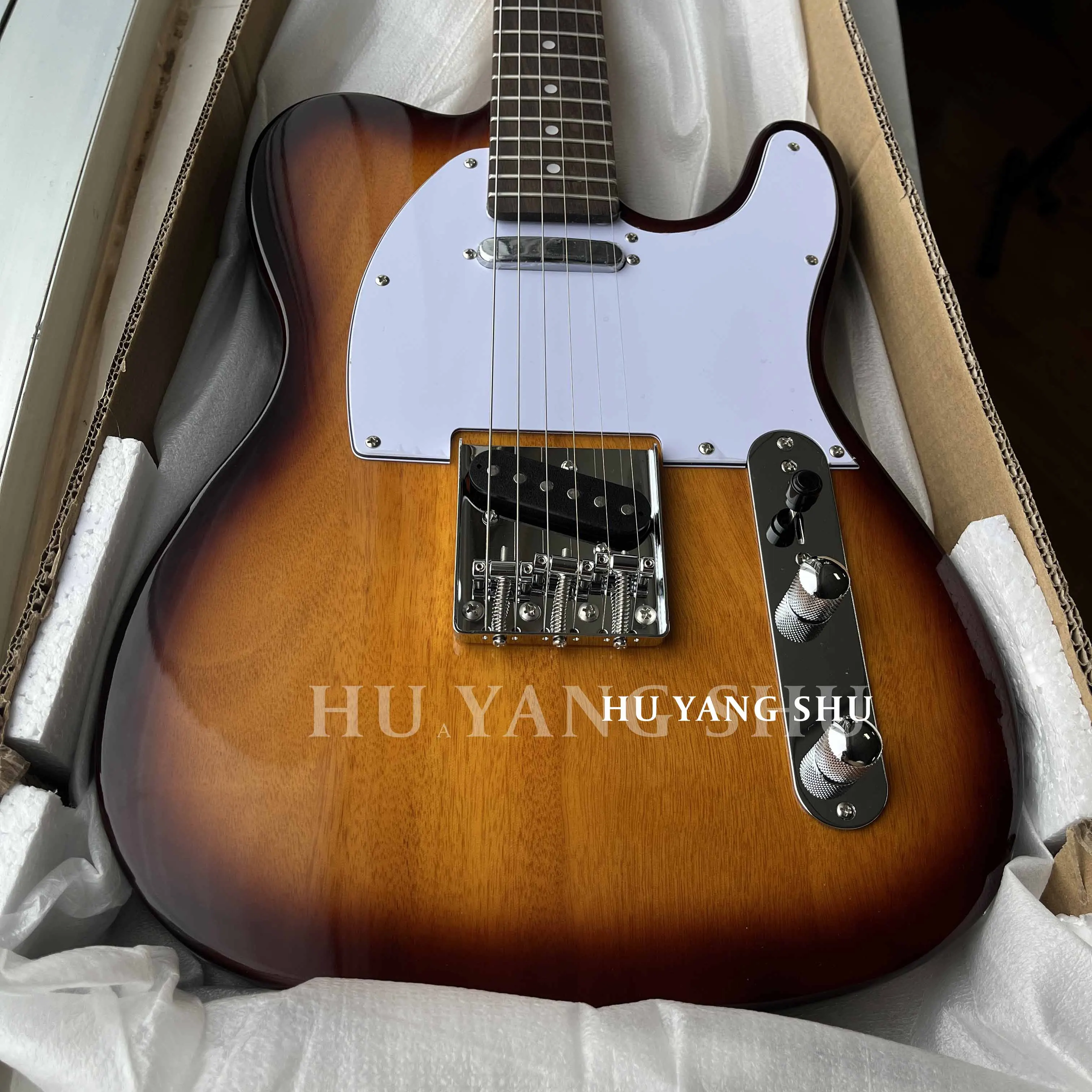 Personalizar TL guitarra eléctrica versión Vintage Sunburst blanco encuadernación diapasón de palisandro envío gratis