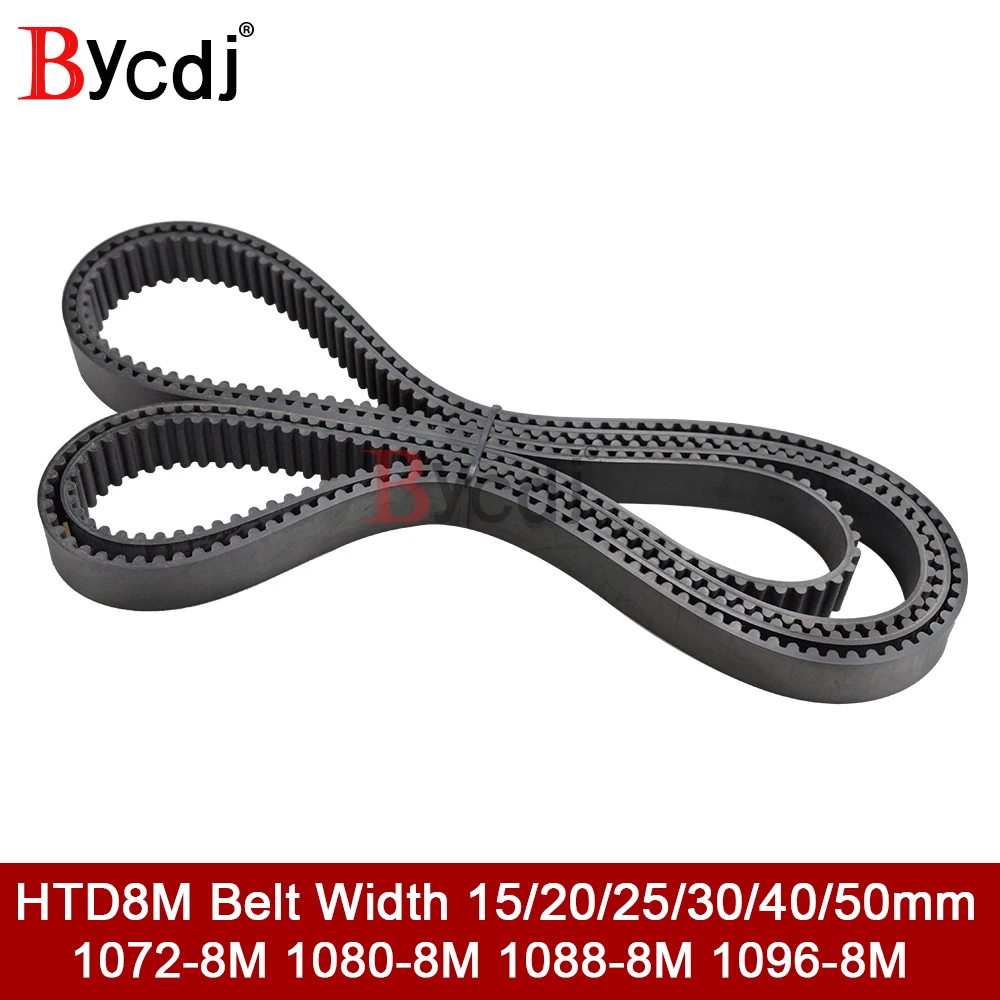 

HTD 8M synchronous belt C=1072 1080 1088 1096 width 15/20/25/30/35/40/50mm Teeth 134 135 136 137 HTD8M Timing Belt 1080 1088-8M