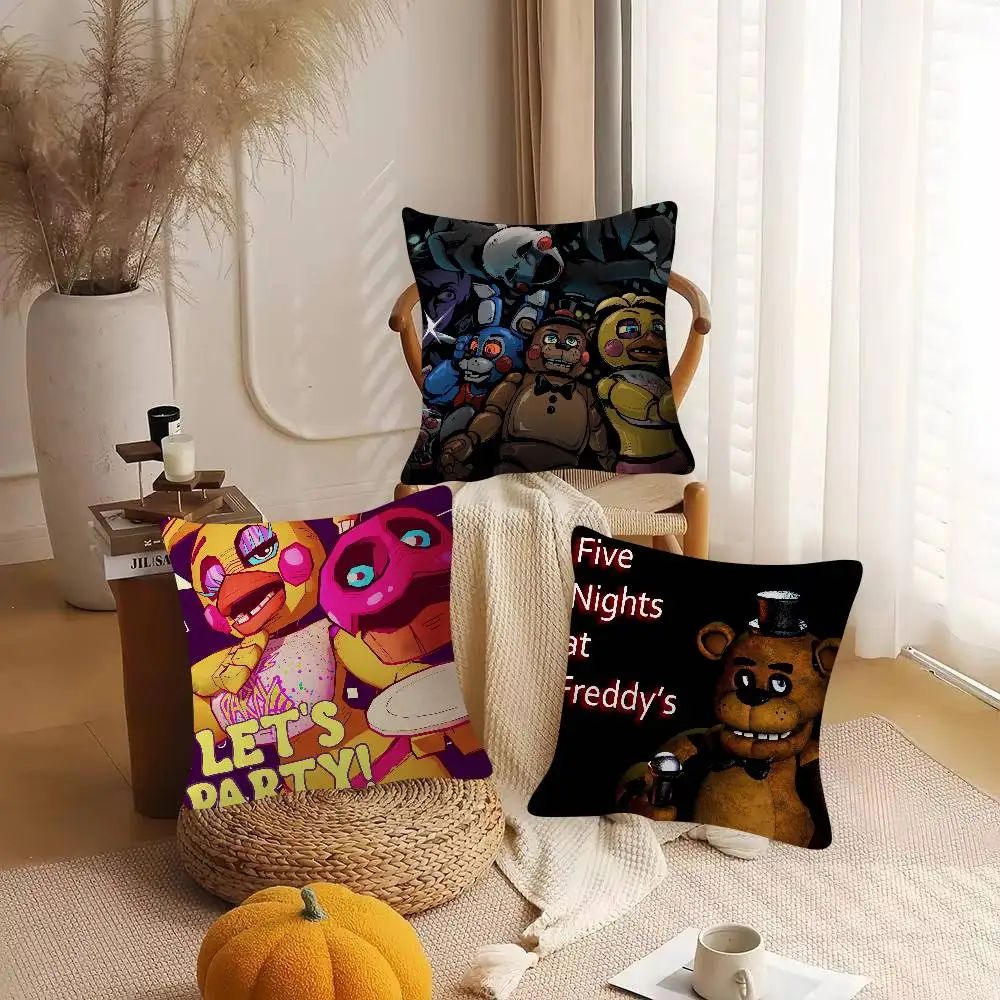 GAME Five Nights At Freddy's Cartoon Series Square Pillowcase Soft Waist Sofa Cushion Cover Bedroom Room Pillowcase