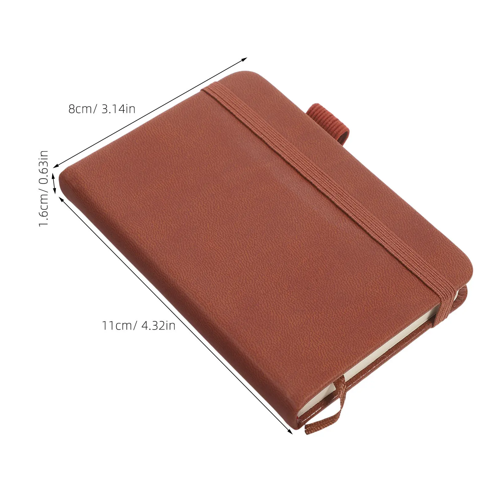 Pocket Notebook A7 Size Portable Lightweight Imitation Journal for Office School Home Use Lined Writing Notepad Small