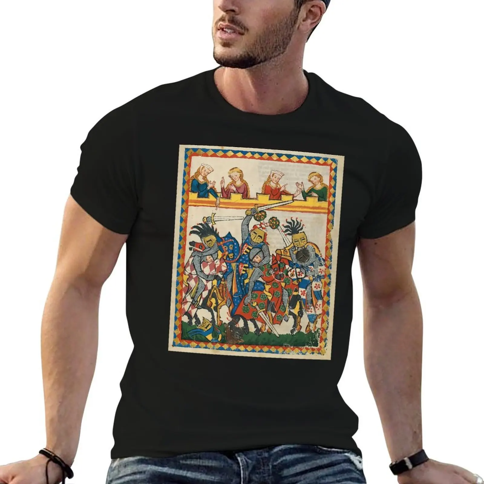 

Medieval Tournament, 14th Century T-Shirt t shirt for man t shirts for man cotton T-Shirt