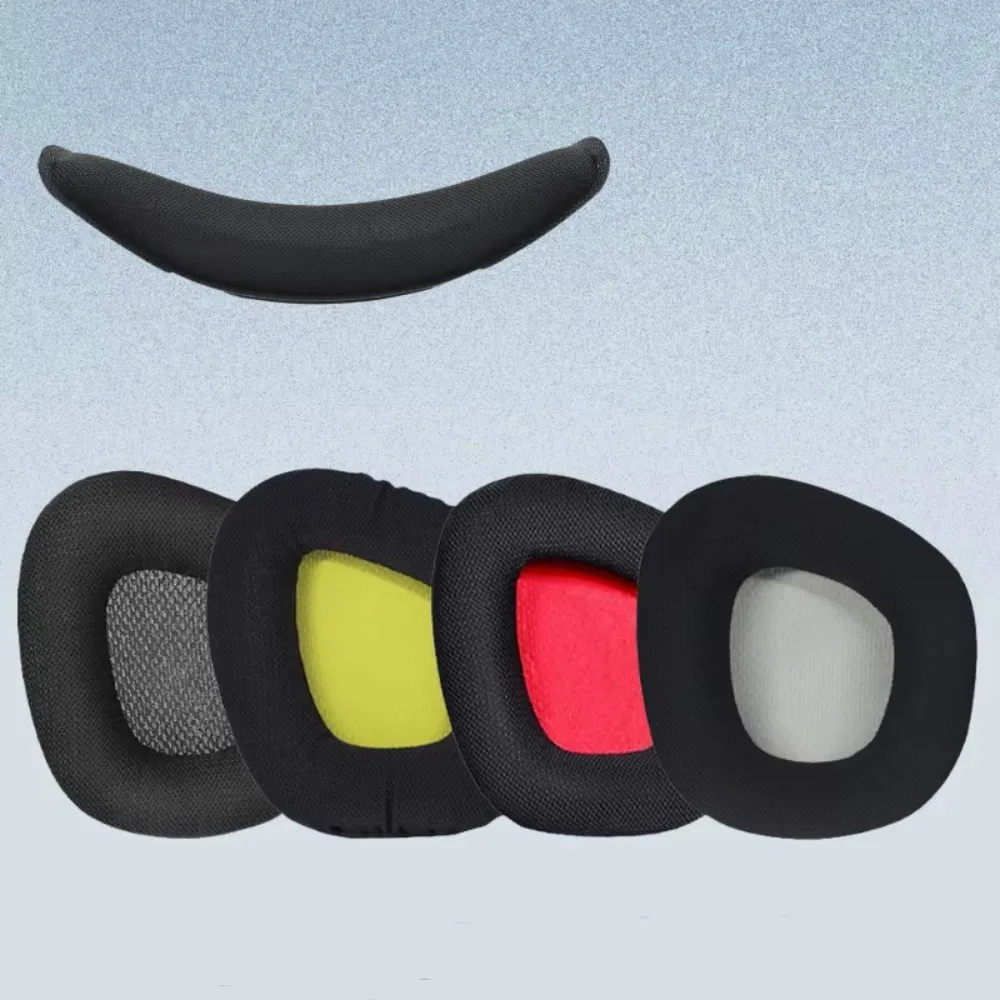 Almohadillas o banda de cuentas, funda de cojín de espuma viscoelástica para Corsair Void PRO ELITE RGB, auriculares inalámbricos para juegos, orejeras