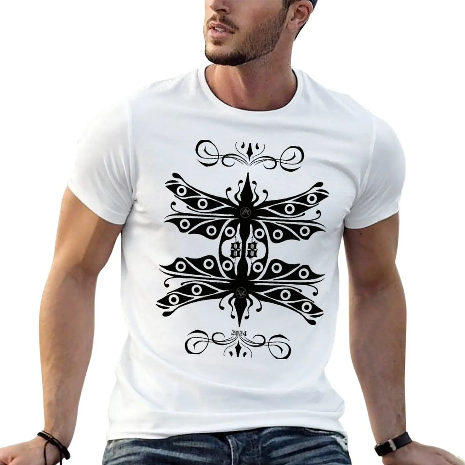 Black dragonfly mating,red and blue T-Shirt Athletic Quick Dry T-Shirt for Men