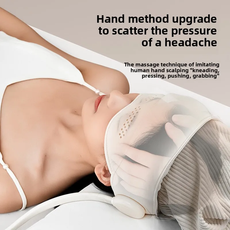 مدلك ضغط الهواء للرأس، مدلك كهربائي للرأس، مدلك عين من الجرافين، تسخين العين، ضغط ساخن للاسترخاء، تحسين النوم وتخفيف التوتر