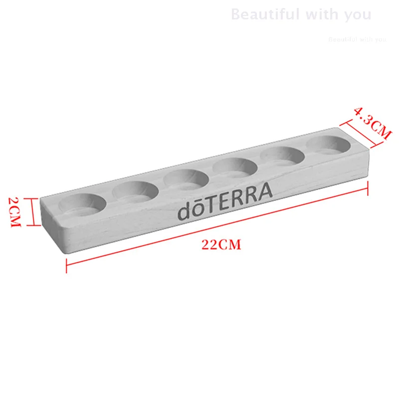 1 Stück ätherisches Öl Holzständer 6 Loch ätherisches Öl Lagerregal glatt für DoTERRA ätherische Öle Parfümflaschenhalter