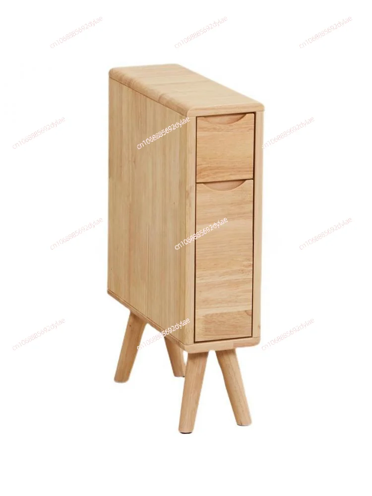 All Solid Wood Ultra Narrow Mini 15cm Bedside Table Small Bed Head Small Apartment