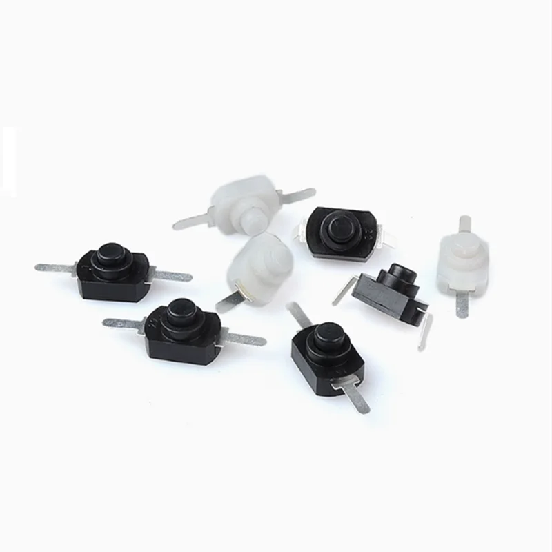 10pcs 12*8MM DC 30V 1A On Off Mini Push Button Switch for Electric Torch 1208YD 1288BM Self Locking