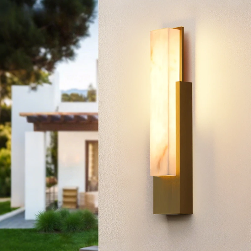 

Marble LED Wall Lamp IP65 Outdoor Entrance Aisle Staircase Living Room Balcony Villa Courtyard Outdoor Waterproof Wall Light