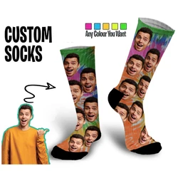 Custom Socks with Face Personalized Photo, Pet Picture, Colorful Sock, Gift for Wife, Husband