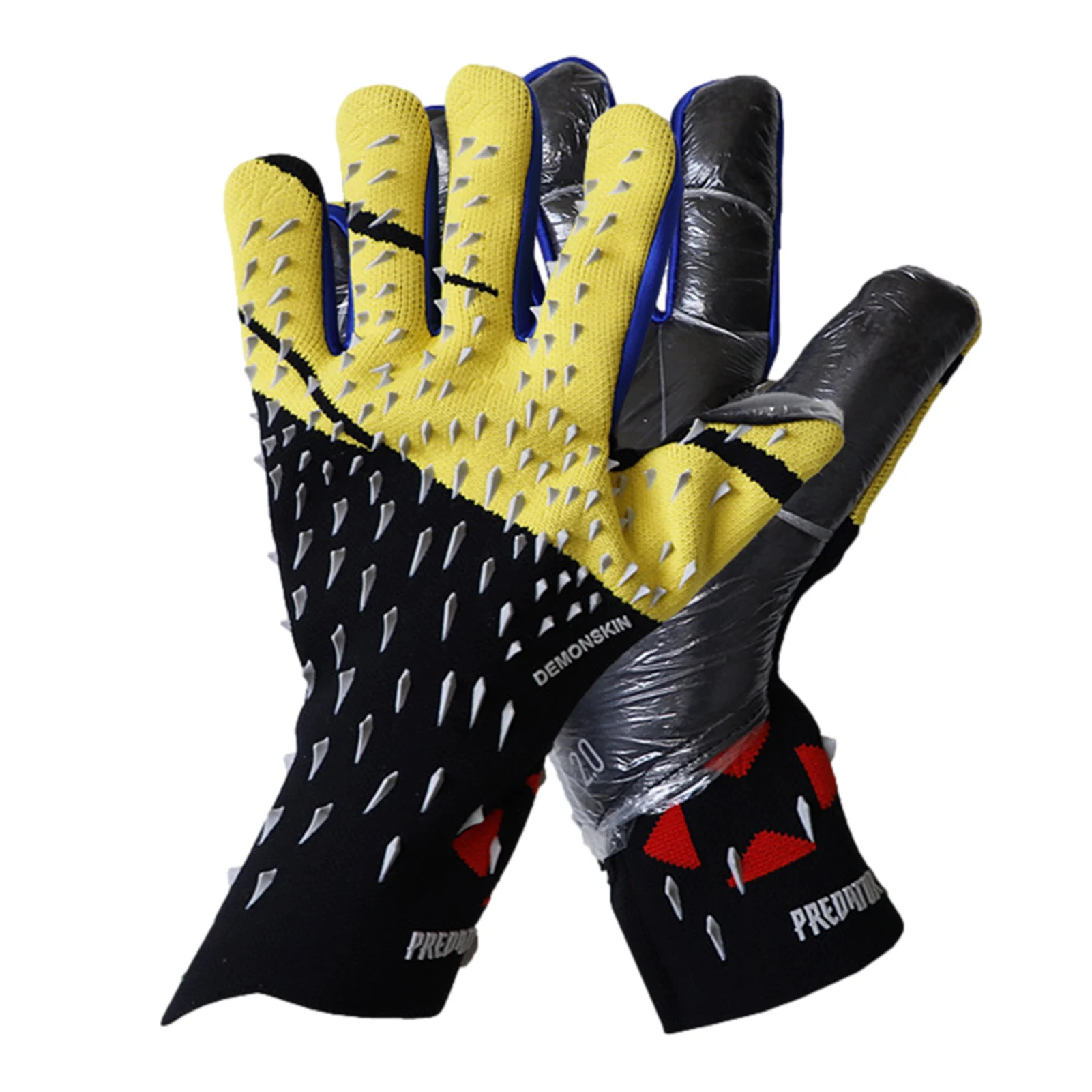 

Thickened Latex Goalkeeper Gloves No Finger Guard Non-slip Professional Goalkeeper Glove Football Goalie Gloves Child Aldult