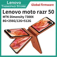 Global Rom Lenovo Motorola Moto Razr 50 5G Phone Folded Screen 120Hz Smartphone 6.9inch MTK Dimensity 7300X Android POLED 50MP