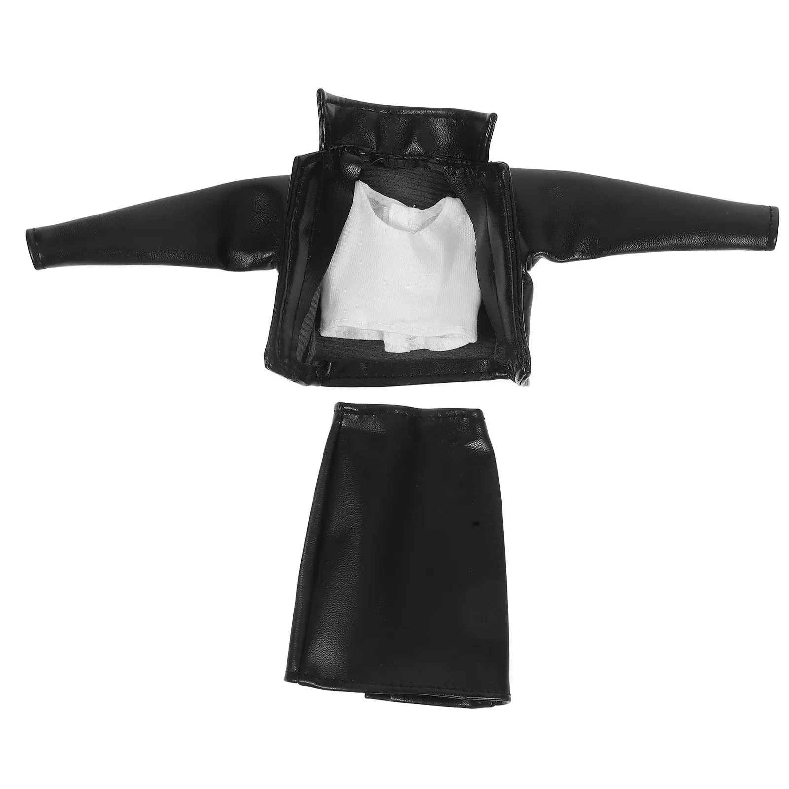 

Элегантный комплект из 3 предметов: юбка, жакет и жилет из искусственной кожи (30 см) для делового стиля, ролевых игр, вечеринок и демонстраций