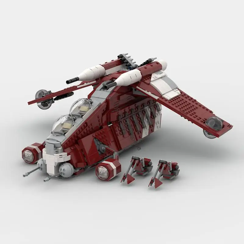 

New 1377Pcs Famous Star Battle Movie Moc Patrol Gunship Model Diy Creative Ideas Child Toy Birthday Gifts Custom Puzzle 75354