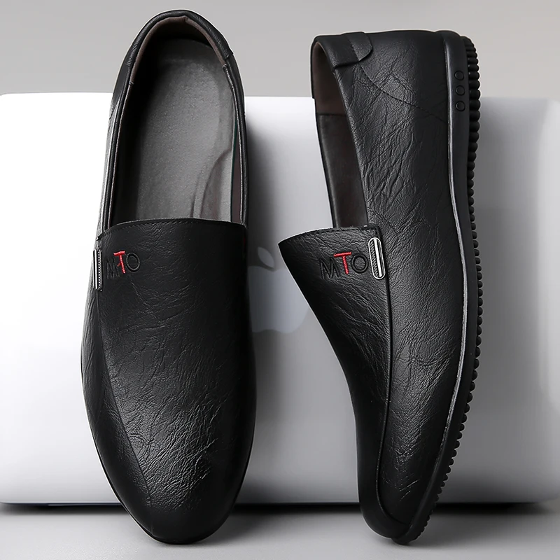Business-Freizeitschuhe für Herren, bequeme Slip-On-Loafer, rutschfeste Fahrschuhe mit weicher Sohle, vielseitiges Schuhwerk für die tägliche Arbeit und O – Detail 4
