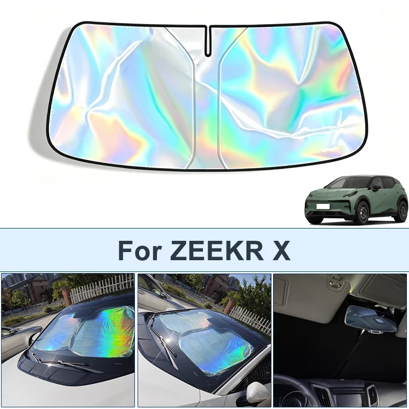 

Foldable Front Windshield Sun Shade For ZEEKR X UV Reflective Sun Protection Cover Car Interior Accessories