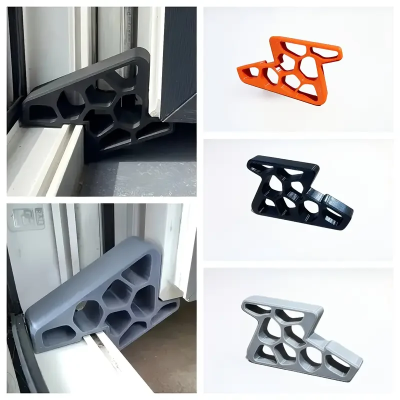 سدادة باب نافذة وشرفة مطبوعة ثلاثية الأبعاد مع قفل مسار - سدادة باب شديدة التحمل، إسفين باب غير قابل للانزلاق، قفل باب خفيف الوزن