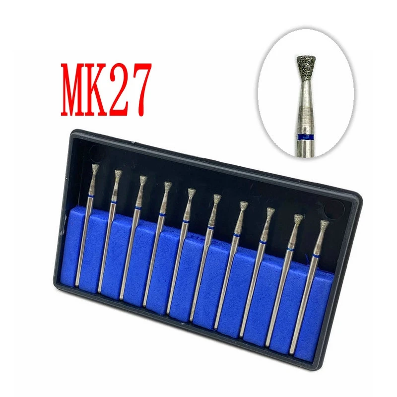 10pcs/box Dental Lab Polisher Diamond Nail Drill Bit For Manicure Cutter Dental Diamond Grinding Polish Burs