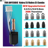 All Metal Hotend No PTFE 200K For Kobra S1 /S1Combo Hot End Kit for Anycubic Kobra S1  Ceramic Heating Hotend Nozzle Replaceable