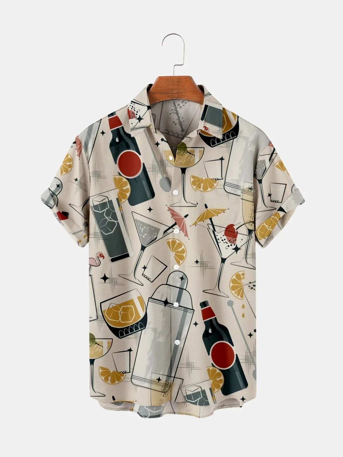 Camisa de manga corta con estampado 3D para hombre, camisa coreana con diseño de pecho, estilo Harajuku, Y2K, Floral, Hawaiano, informal, botón de