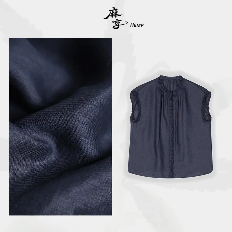 

High-End Han Han irt Women's Summer ort Sve Earlet FSY50660 Comfortable Breathable Loose Fit Pure Color Commute Sle