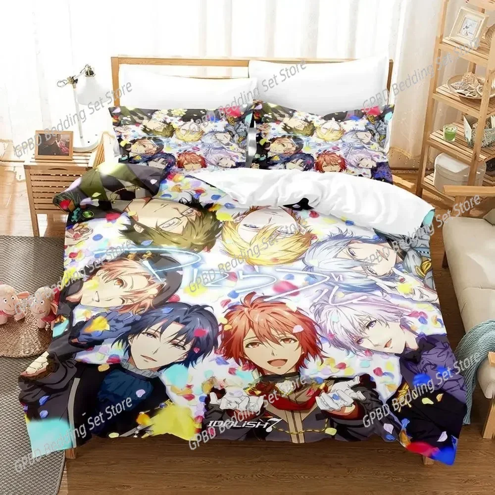 

IDOLiSH7 Comfortable Duvet Quilt Cover Pillowcase Bedding Set Children Bedroom Decoration Home Textile
