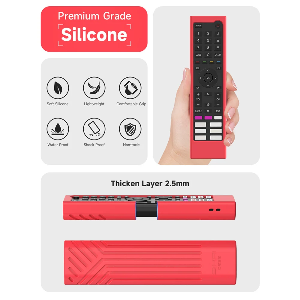 Remote Control Case for Hisense Smart TV QLED Voice ERF3J80H ERF3B80H ERF3I80H Silicone Cover Android TV ZDA205M ZDA2210803