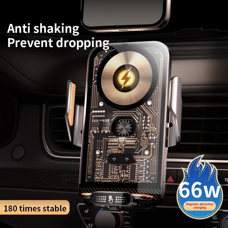 

Car Phone Holder 15W Wireless Charger Mobile Phone Holder Intelligent Infrared Air Vent Clip for iPhone Samsung Xiaomi Universal
