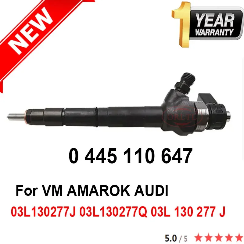 

ORLTL 0 445 110 647 NEW Diesel Injector 0445110646 0445110647 0445110369 For VM AMAROK AUDI 03L130277J 03L130277Q ​03L 130 277 J